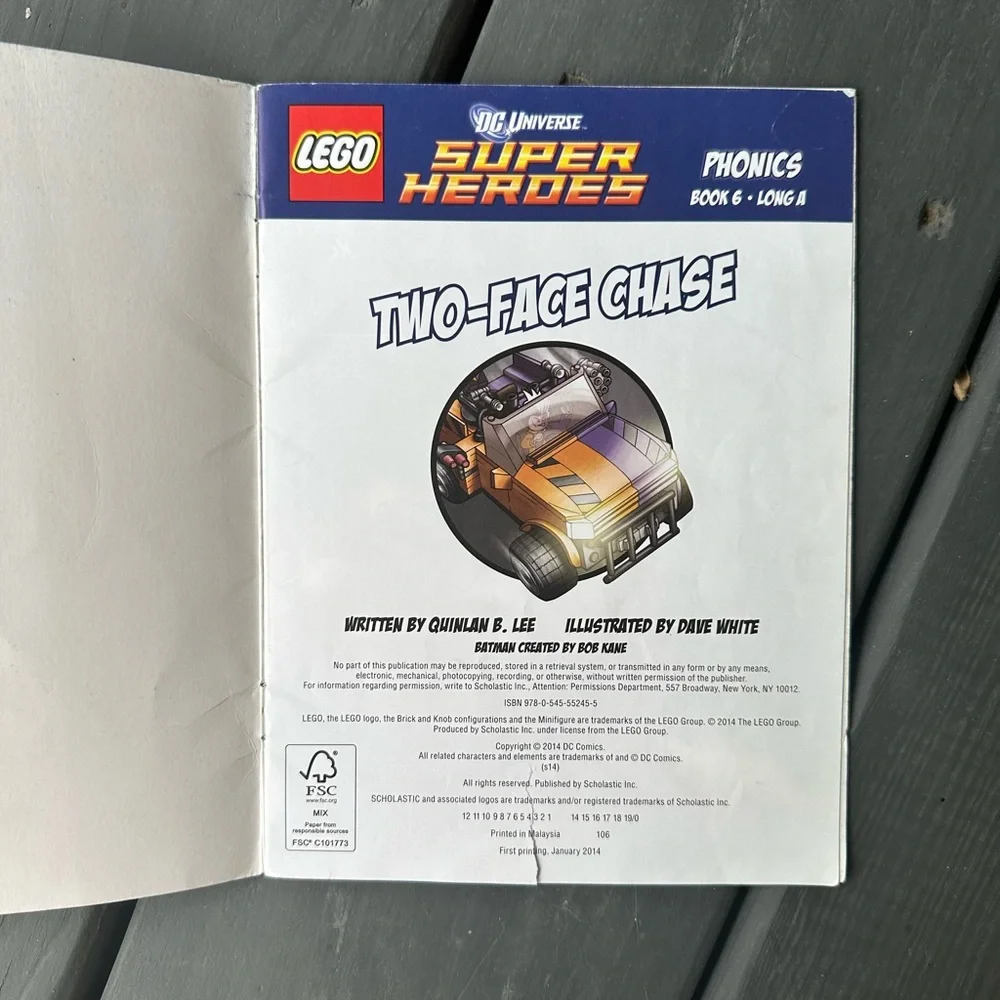 Super heroes- Two-face chase phonics book 6- long a - Picture 2 of 9